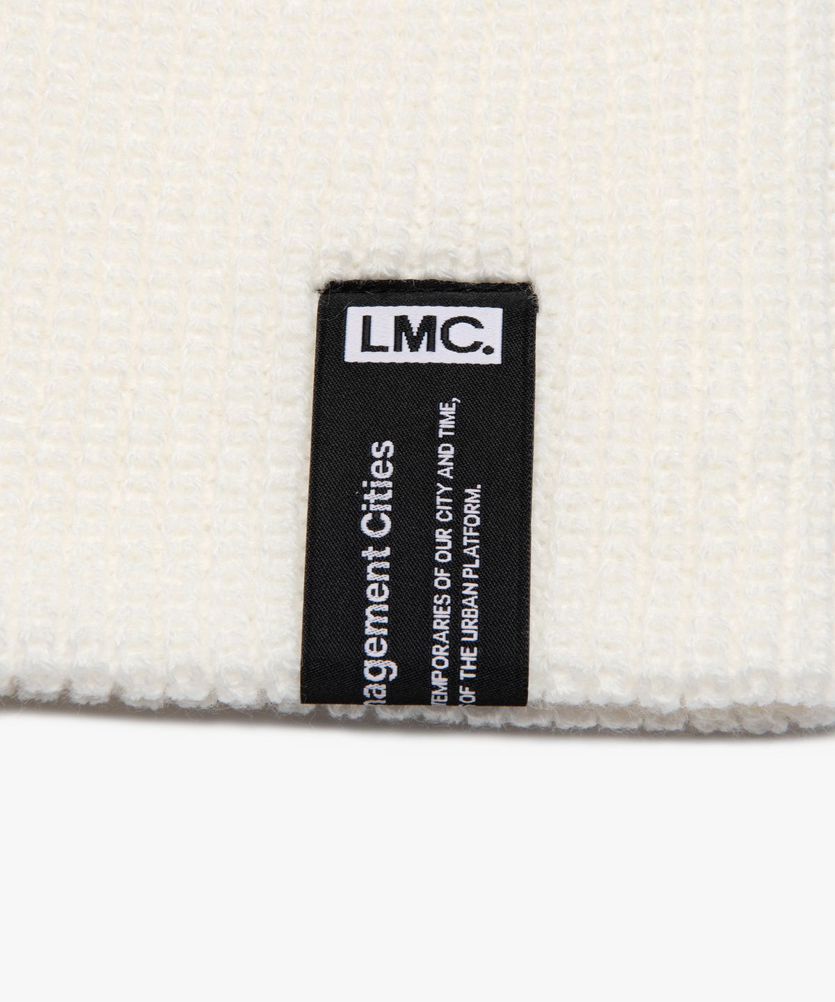 엘엠씨(LMC) LABEL SHORT BEANIE ivory