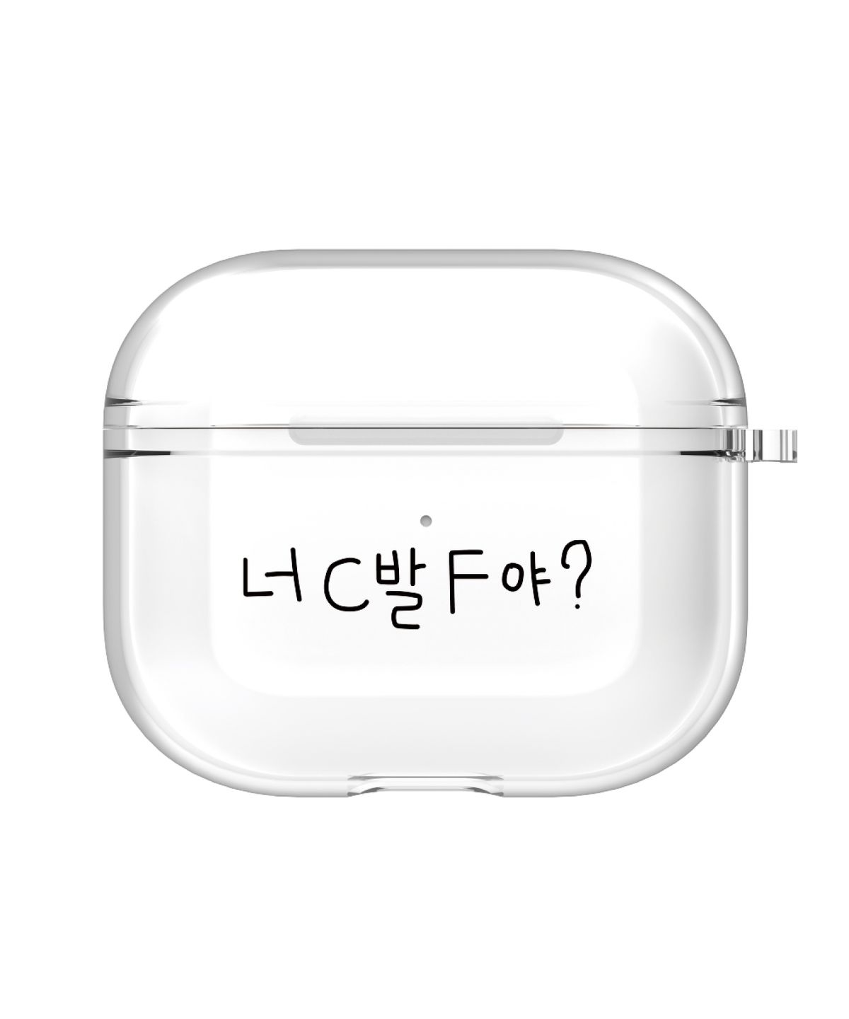 어라운드집(AROUND.ZIP) mbCi 디자인 에어팟 버즈 투명 하드 케이스 4/3/2/1/세대/프로/갤럭시