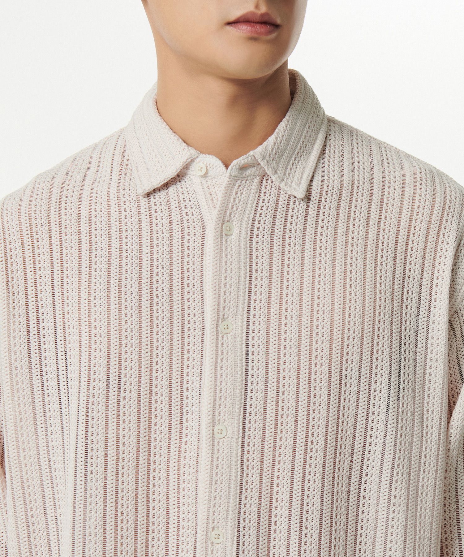 ★MUSINSA STANDARD★ Relaxed Crochet Short Sleeve Shirt Ivor MUSINSA | MUSINSA STANDARD Relaxed Crochet Shirt [Ivory]