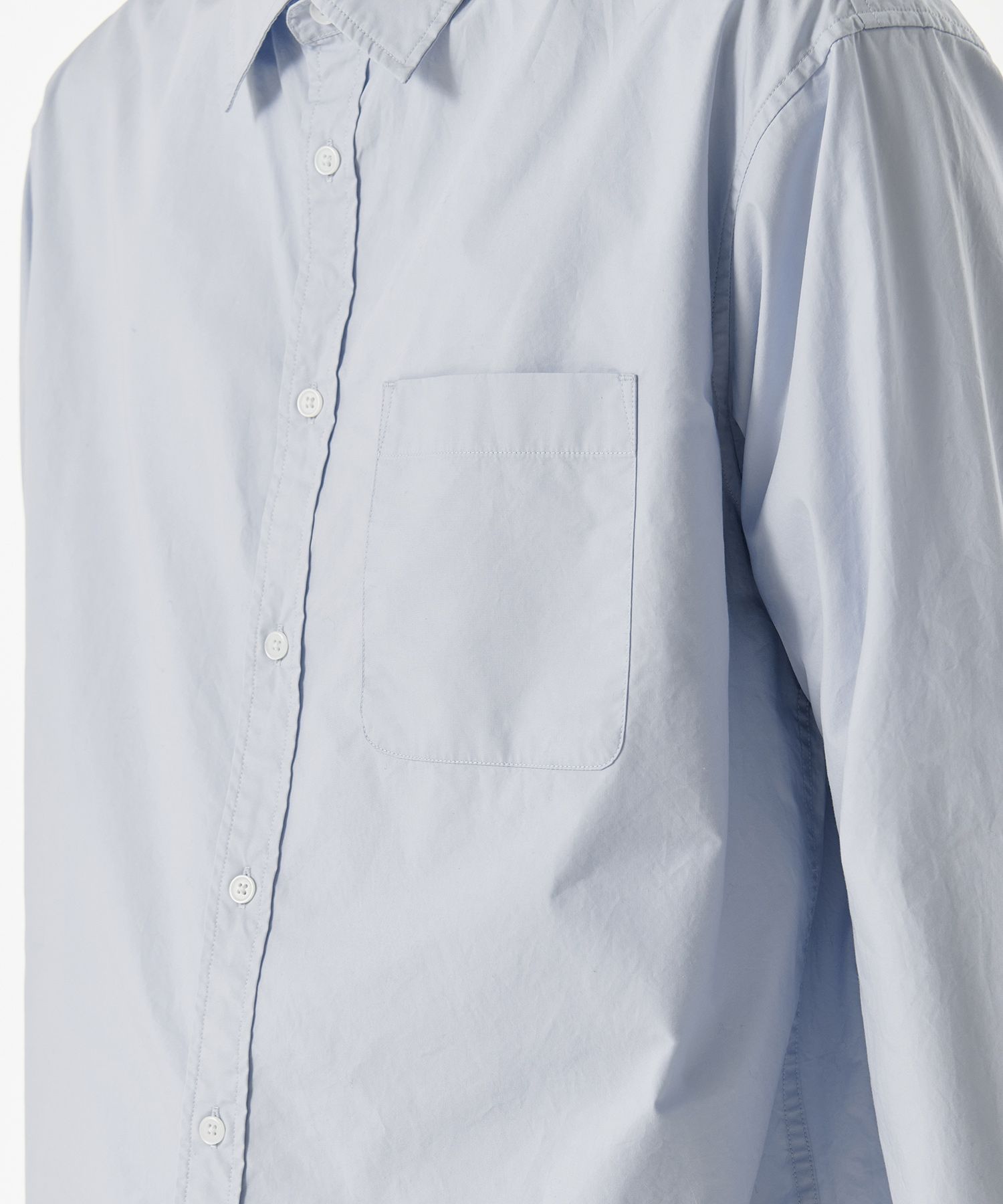 ★MUSINSA STANDARD★ Relaxed soft poplin shirt sky blue MMES MUSINSA | MUSINSA STANDARD Relaxed Washed Poplin Shirt [Sky