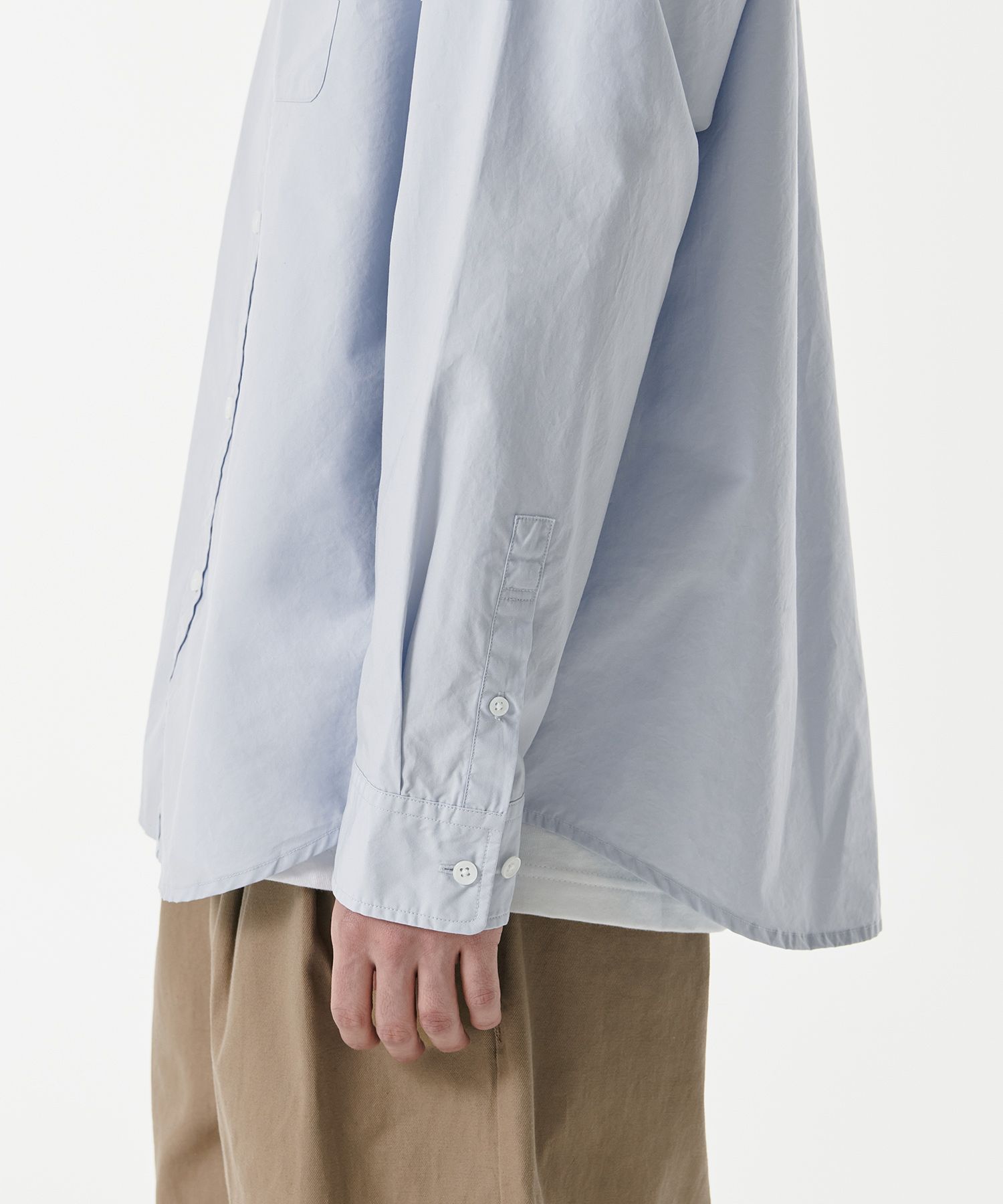 ★MUSINSA STANDARD★ Relaxed soft poplin shirt sky blue MMES MUSINSA | MUSINSA STANDARD Relaxed Washed Poplin Shirt [Sky
