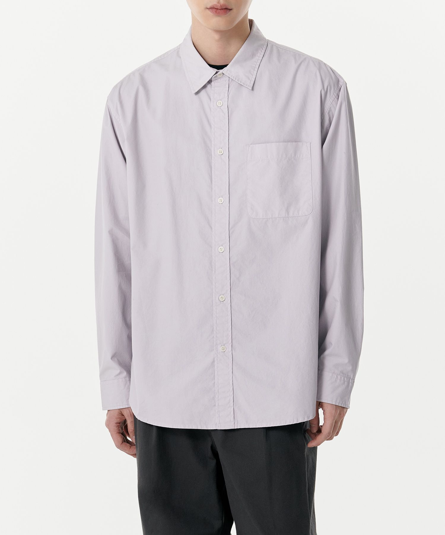 MUSINSA | MUSINSA STANDARD Relaxed Washed Poplin Shirt