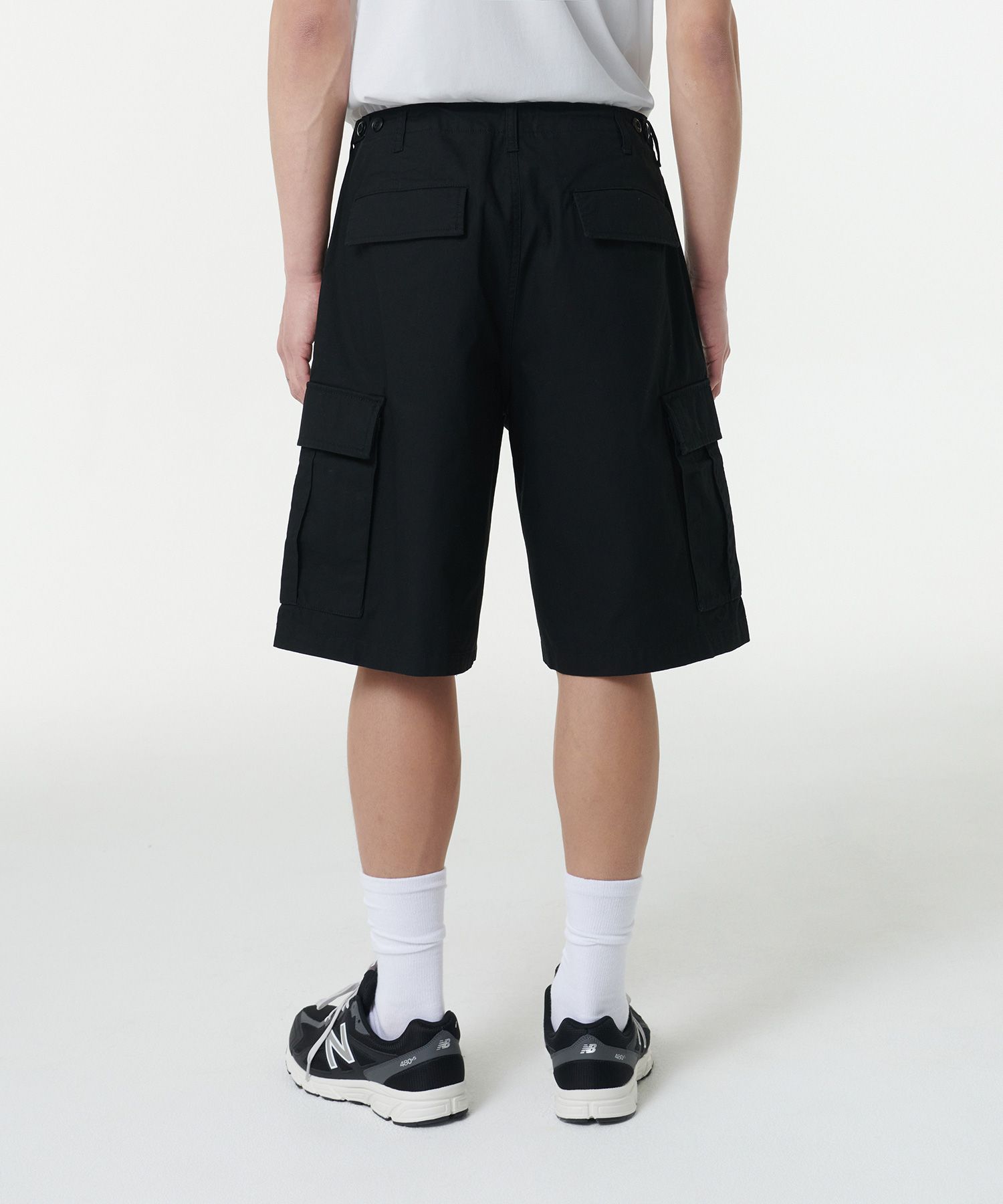 MUSINSA STANDARD MEN'S_ワイドカーゴショーツ_3色 MUSINSA公式 | MUSINSA STANDARD Cotton wide cargo shorts [black]