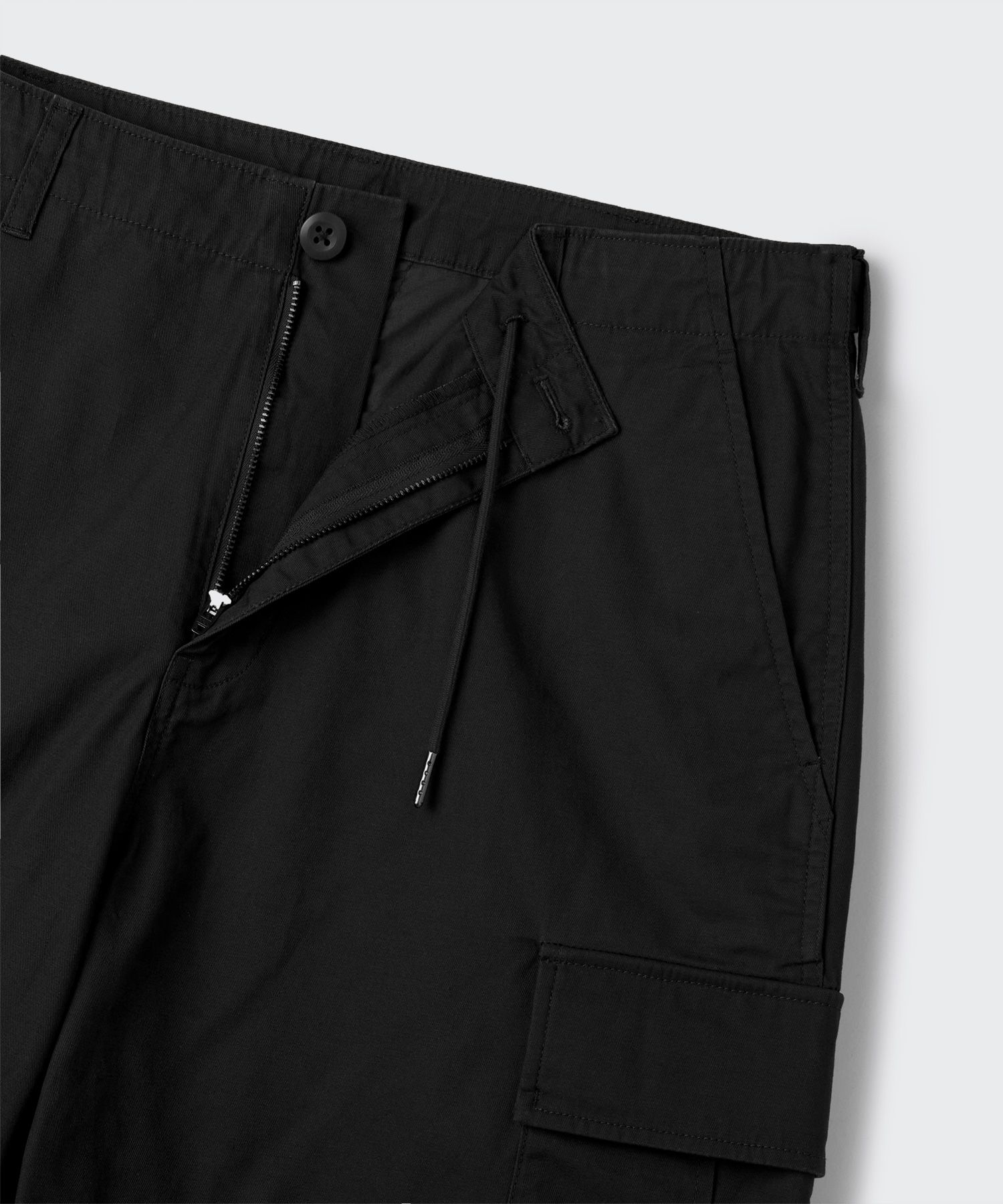 MUSINSA公式 | MUSINSA STANDARD Cotton wide cargo shorts [black]