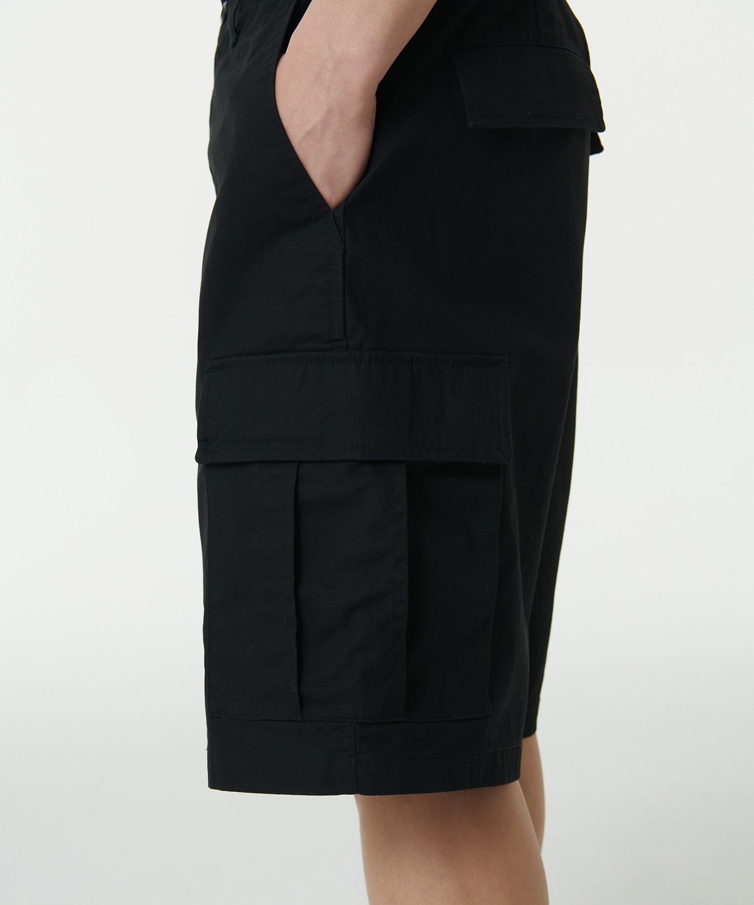 MUSINSA STANDARD MEN'S_ワイドカーゴショーツ_3色 MUSINSA公式 | MUSINSA STANDARD Cotton wide cargo shorts [black]