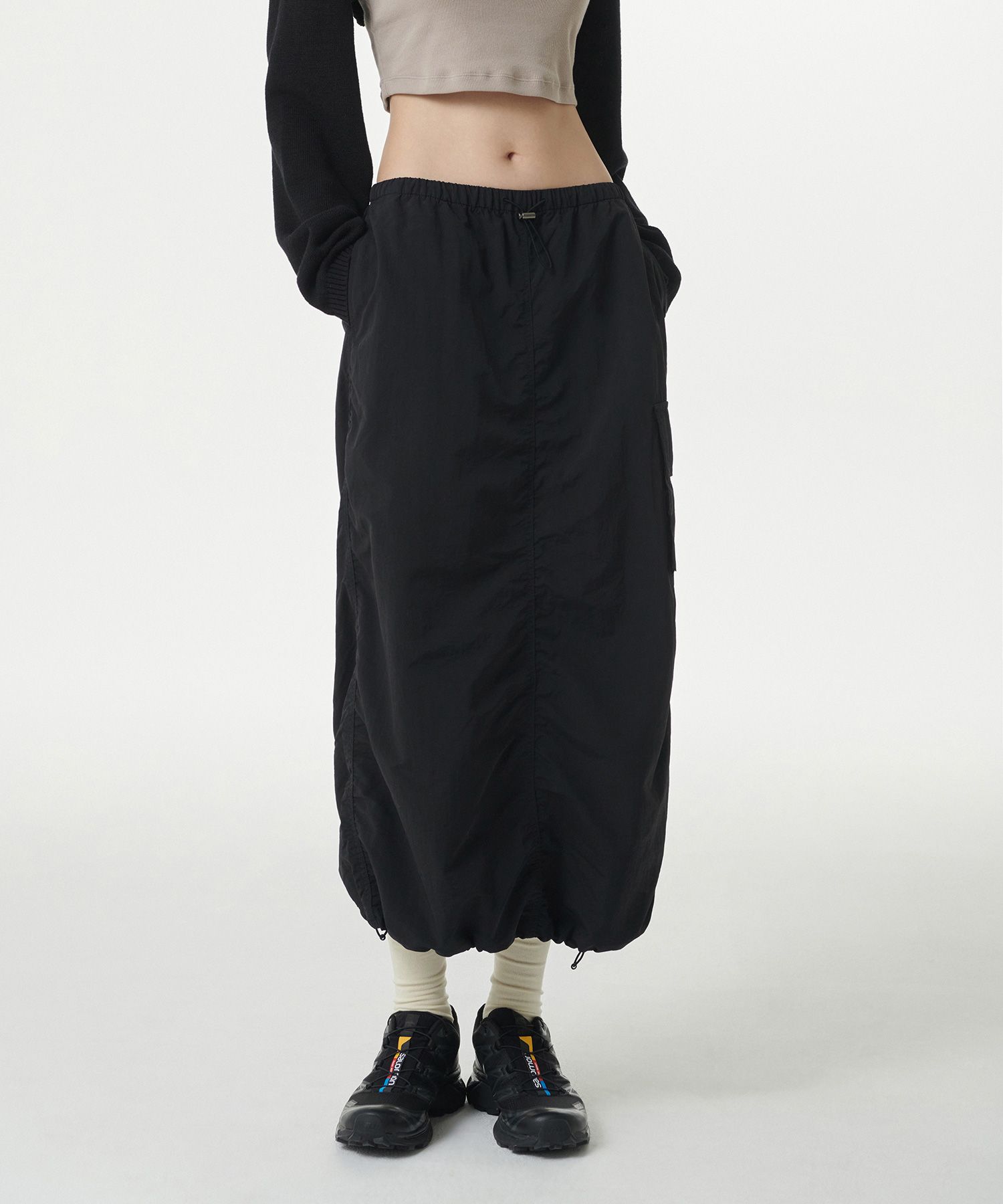 スカート musinsastandardwoman Women's Nylon Parachute Skirt Ash Grey MUSINSA | MUSINSA STANDARD WOMAN Women's Nylon Parachute