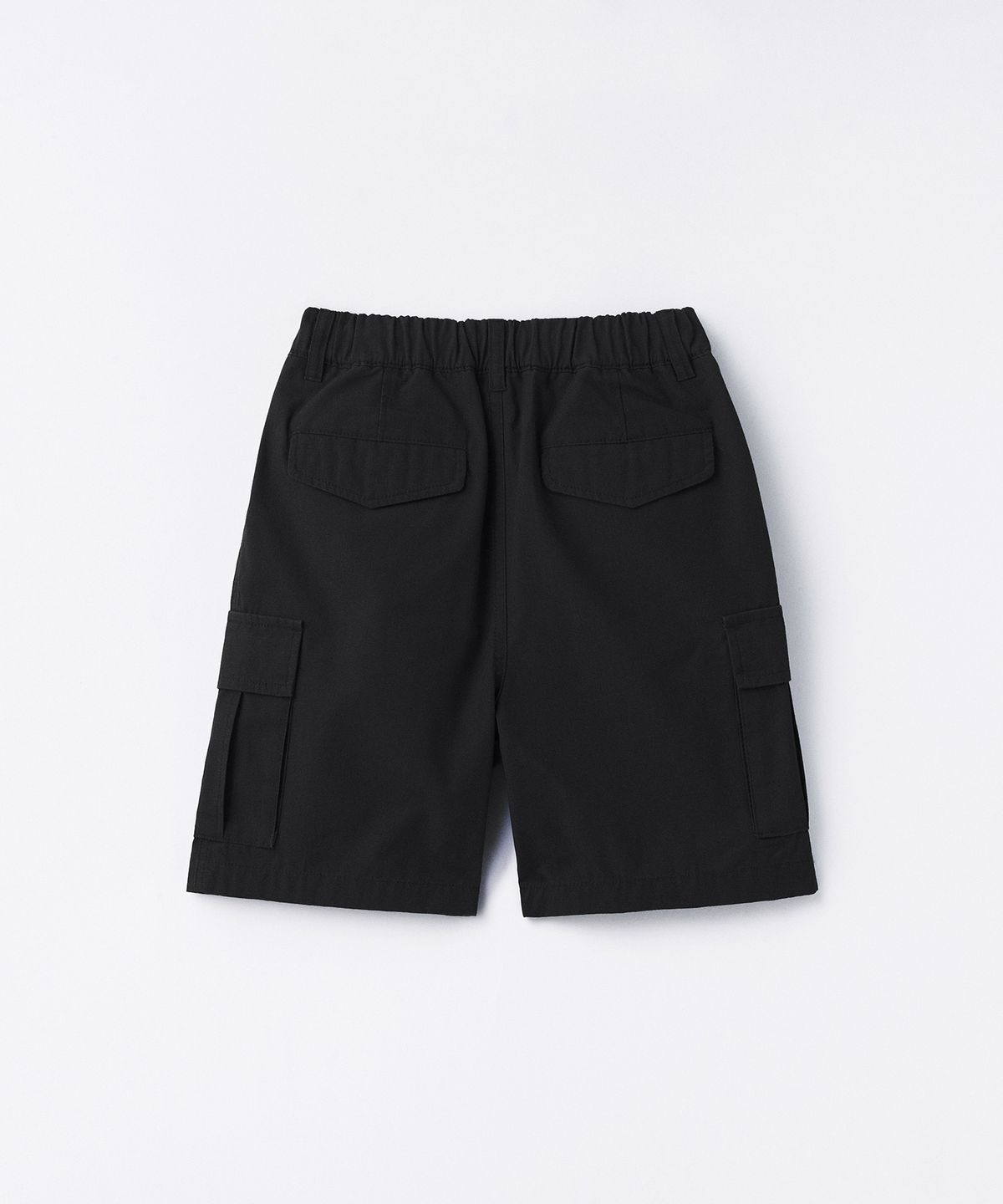 무신사 스탠다드 키즈(MUSINSA STANDARD KIDS) 립스탑 밴딩 카고 쇼츠 [블랙]