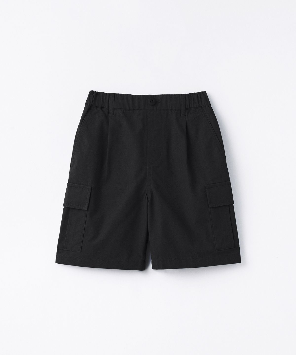 무신사 스탠다드 키즈(MUSINSA STANDARD KIDS) 립스탑 밴딩 카고 쇼츠 [블랙]