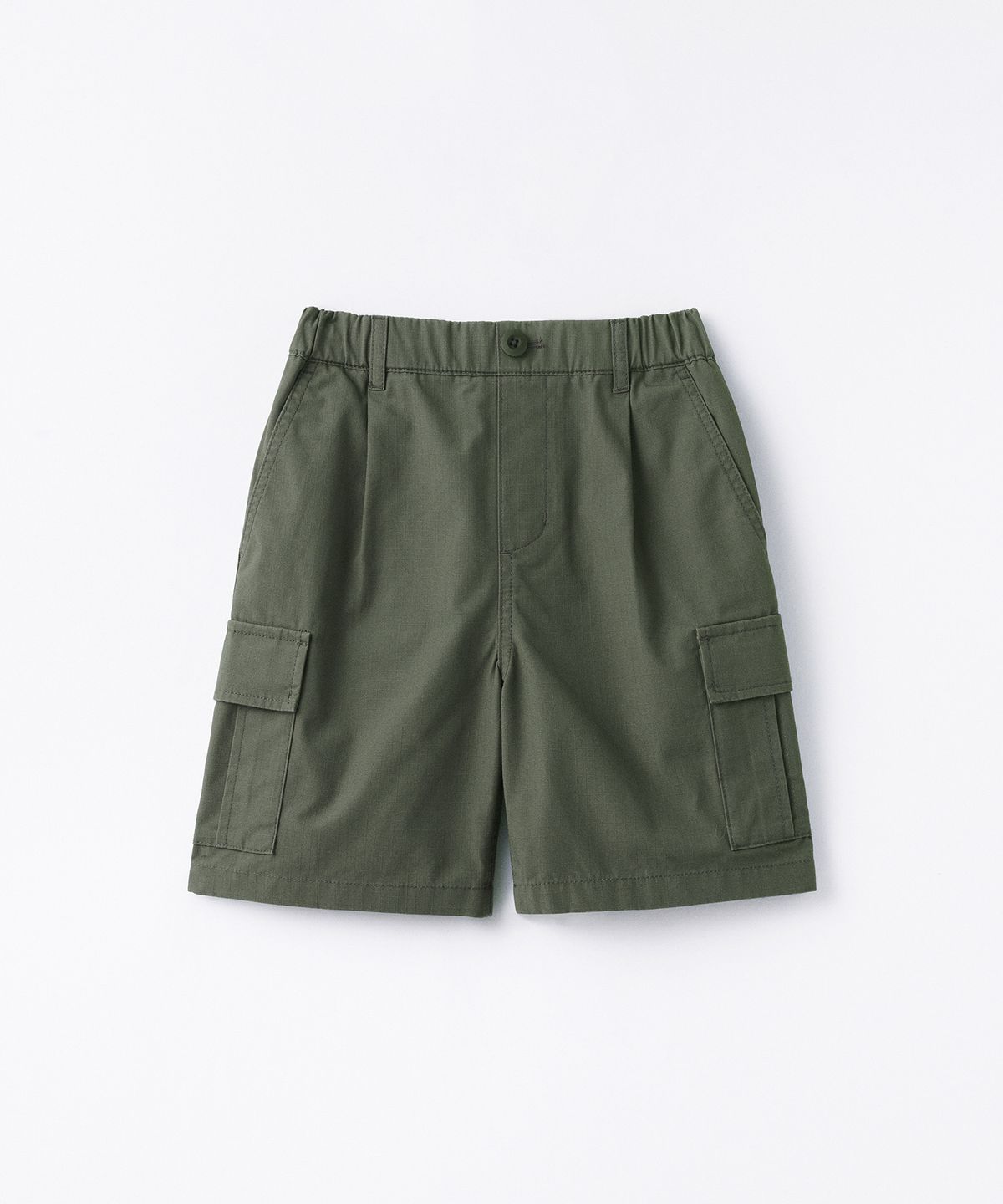 무신사 스탠다드 키즈(MUSINSA STANDARD KIDS) 립스탑 밴딩 카고 쇼츠 [세이지 그린]