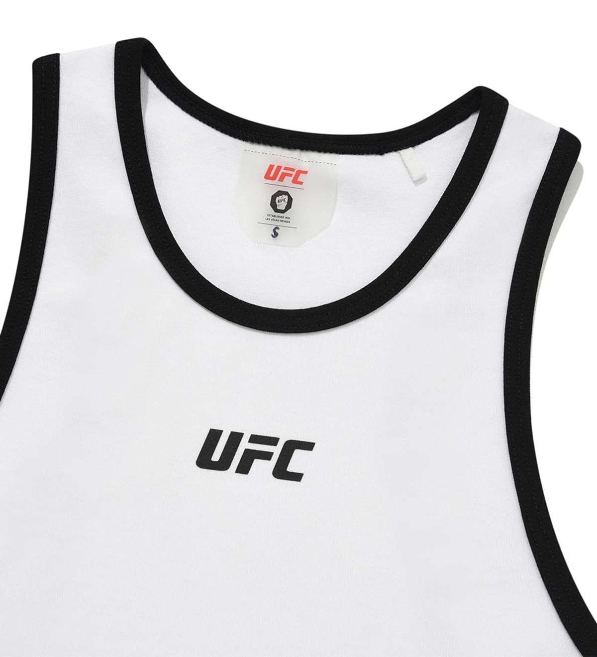 유에프씨 스포츠(UFC SPORT) UFC 우먼스 피지컬 짐웨어 슬리브리스 화이트 U4SLV2209WH