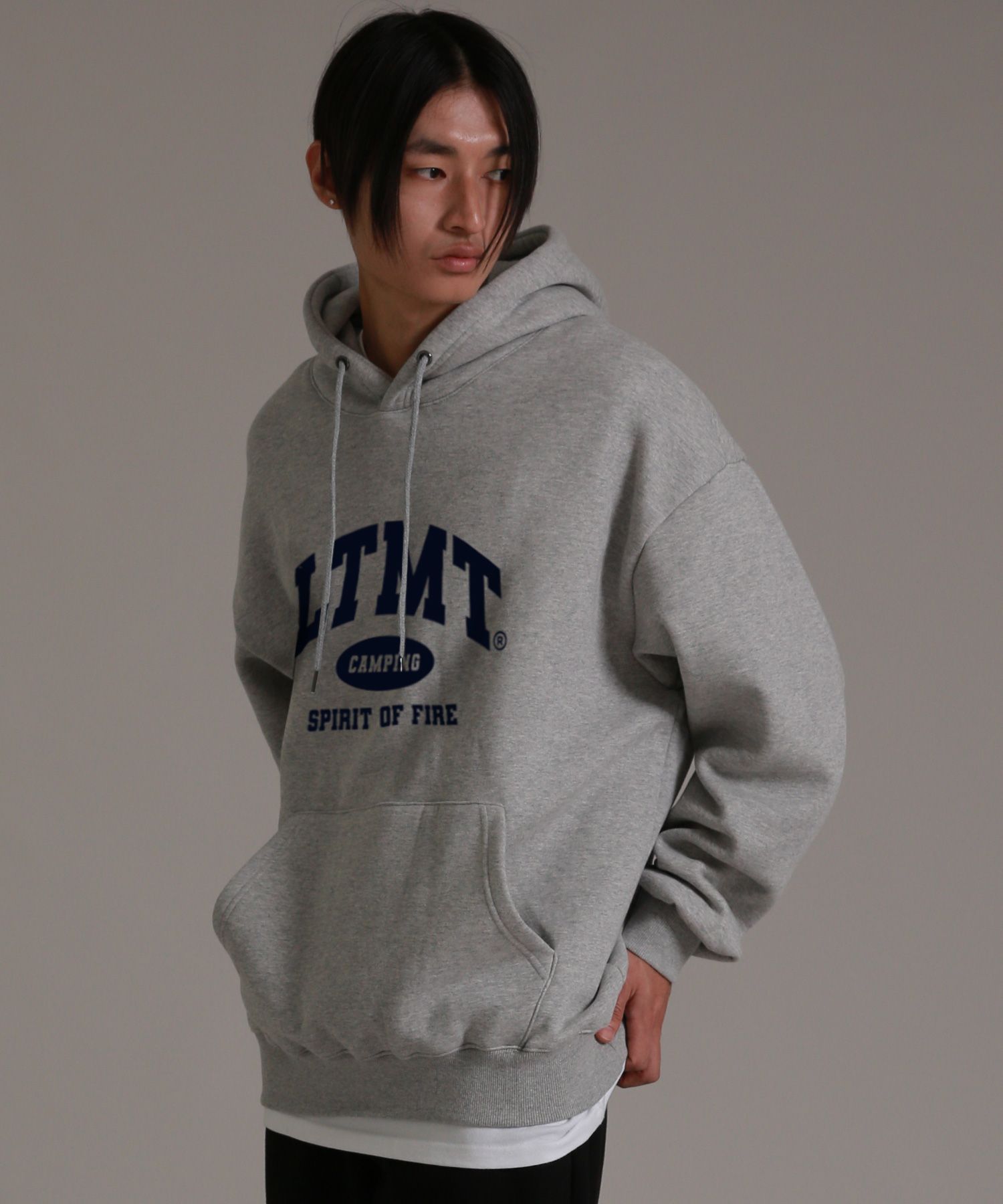 MUSINSA | LIKE THE MOST Soft LTMT Over Hoodie (Melange)