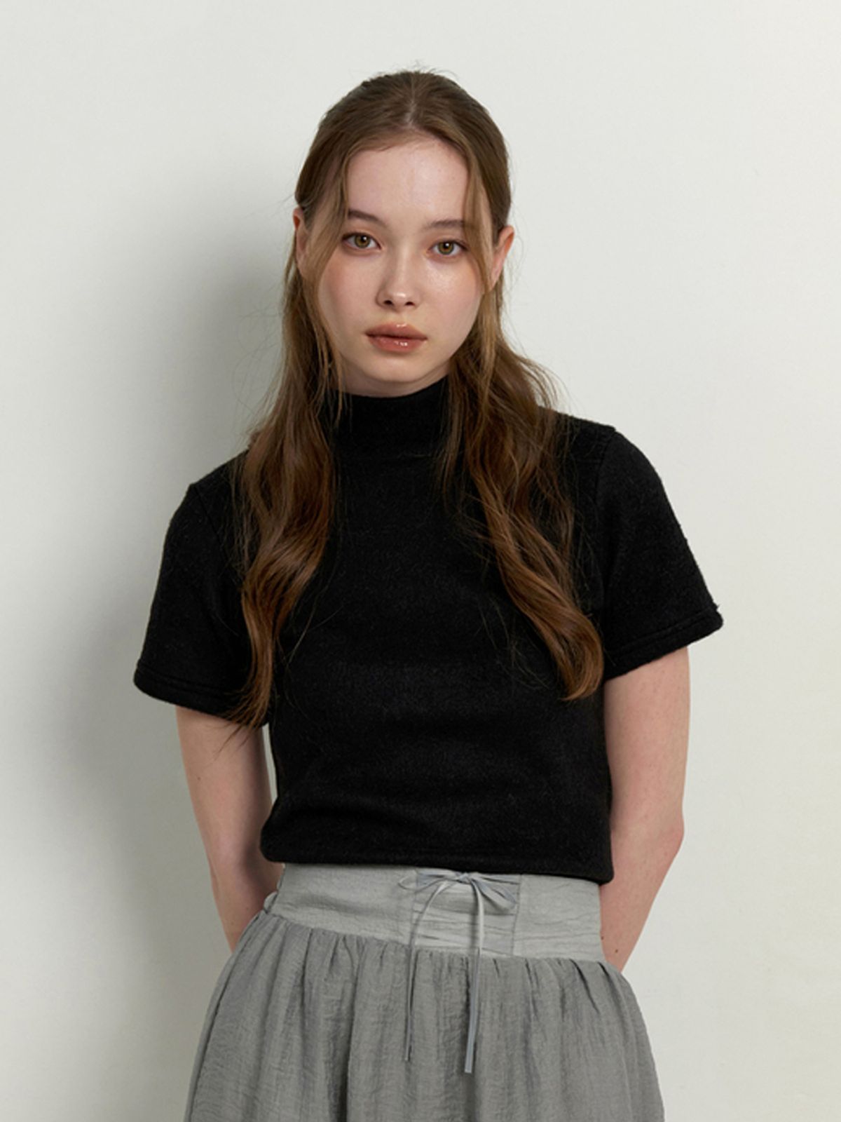 카인더베이비(KINDABABY) warmer turtleneck top - black