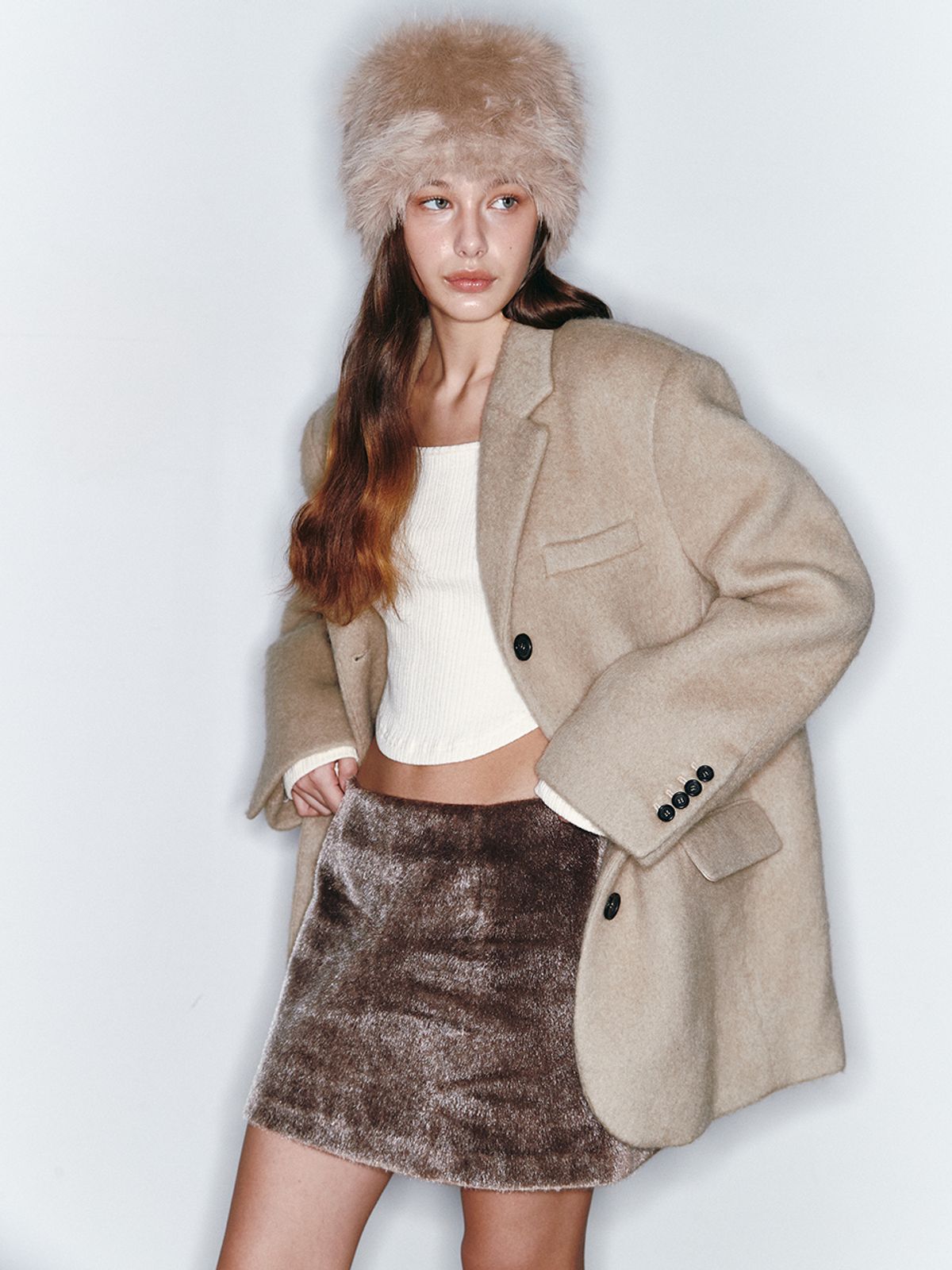 아수라(ASURA) 모헤어 울 자켓 (BEIGE)