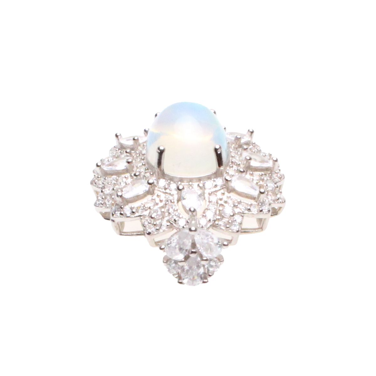 비엔베투(Bien Vetu) 8x10 mm 오팔 파베셋팅 팬던트 925실버