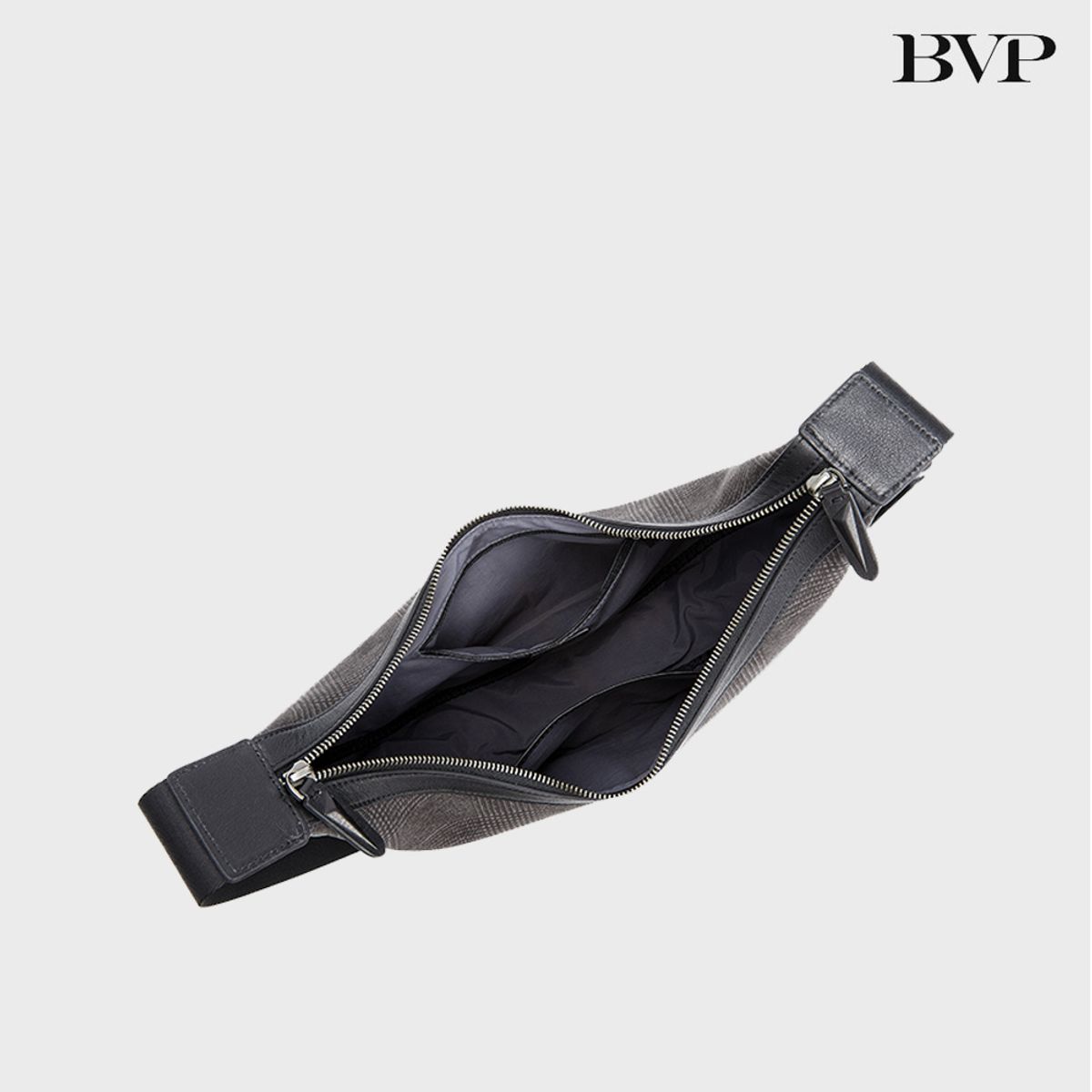 비브이피(BVP) 글렌 체크 디자인 천연소가죽 호보백 크로스백 X8028