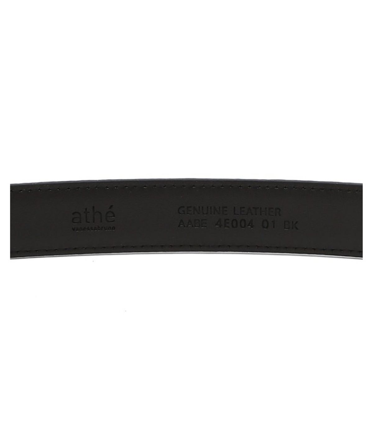 아떼 바네사브루노(ATHE VANESSABRUNO) 25MM 블랙 무광 레더 더블에이 벨트 (실버) AABE6F004BK