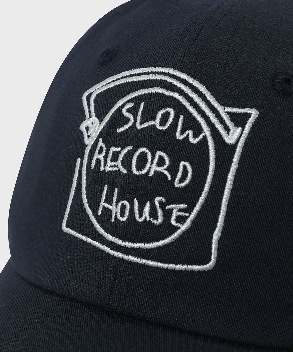 슬로우 레코드 하우스(SLOW RECORD HOUSE) 레코드 코튼 볼캡_네이비