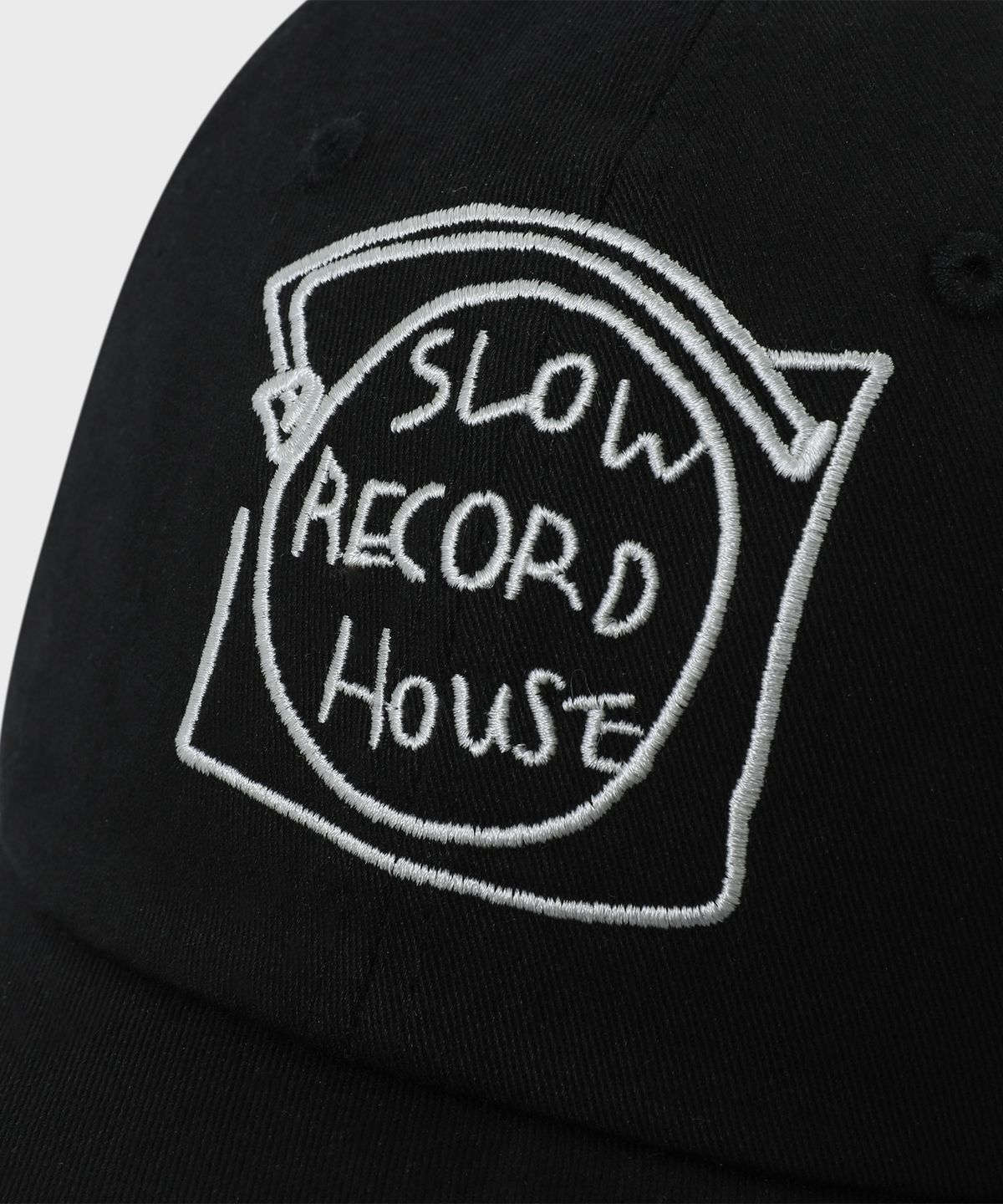 슬로우 레코드 하우스(SLOW RECORD HOUSE) 레코드 코튼 볼캡_블랙