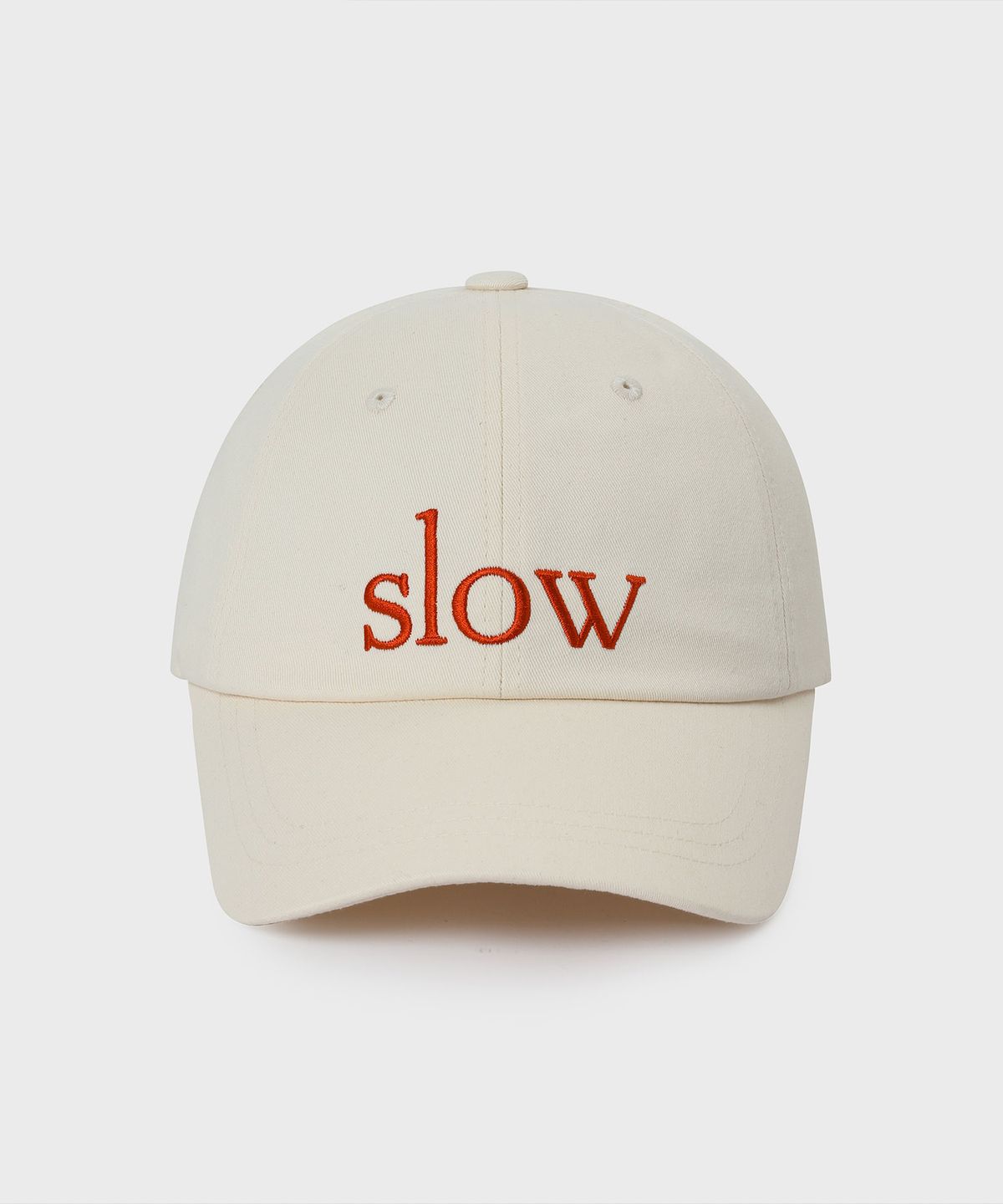 슬로우 레코드 하우스(SLOW RECORD HOUSE) 슬로우 코튼 볼캡_크림