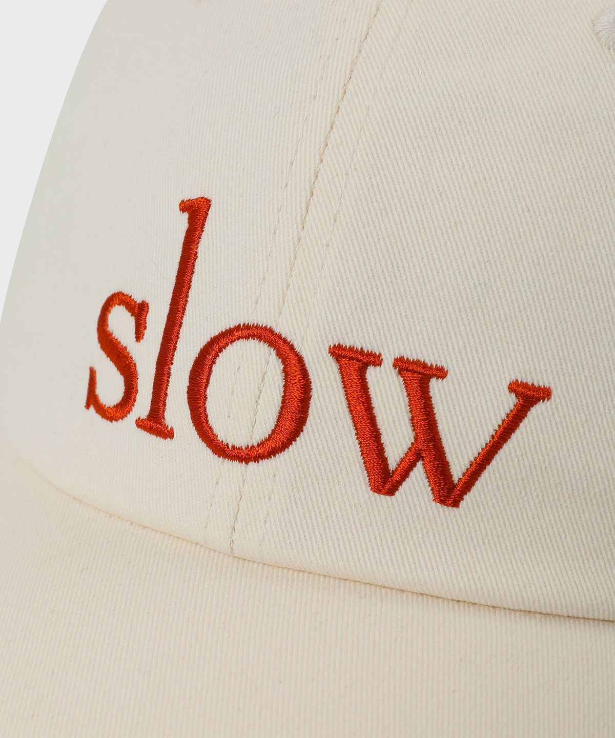 슬로우 레코드 하우스(SLOW RECORD HOUSE) 슬로우 코튼 볼캡_크림