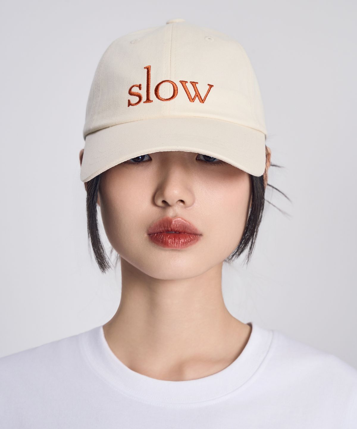 슬로우 레코드 하우스(SLOW RECORD HOUSE) 슬로우 코튼 볼캡_크림