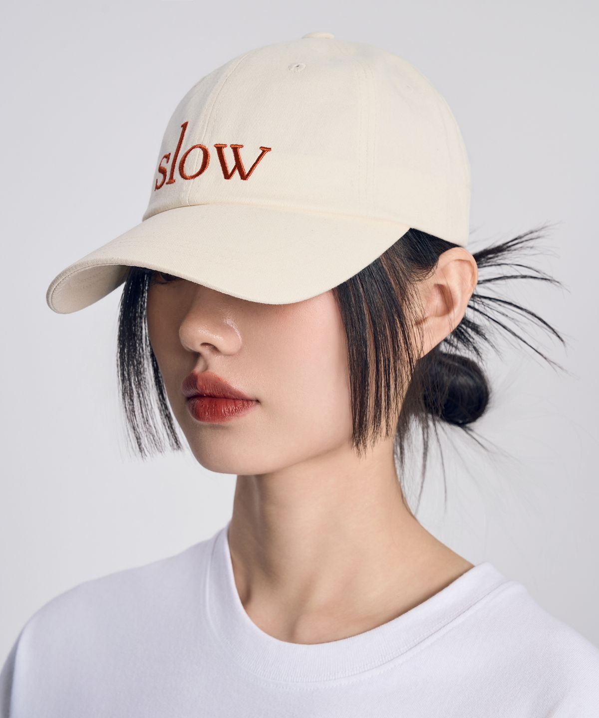슬로우 레코드 하우스(SLOW RECORD HOUSE) 슬로우 코튼 볼캡_크림