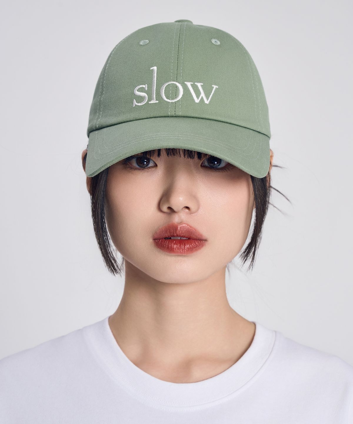 슬로우 레코드 하우스(SLOW RECORD HOUSE) 슬로우 코튼 볼캡_그린