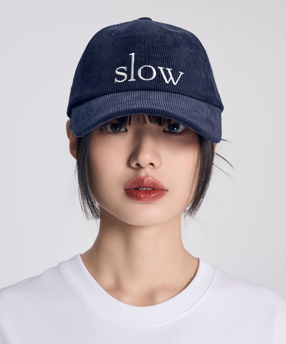 슬로우 레코드 하우스(SLOW RECORD HOUSE) 슬로우 코듀로이 볼캡_네이비