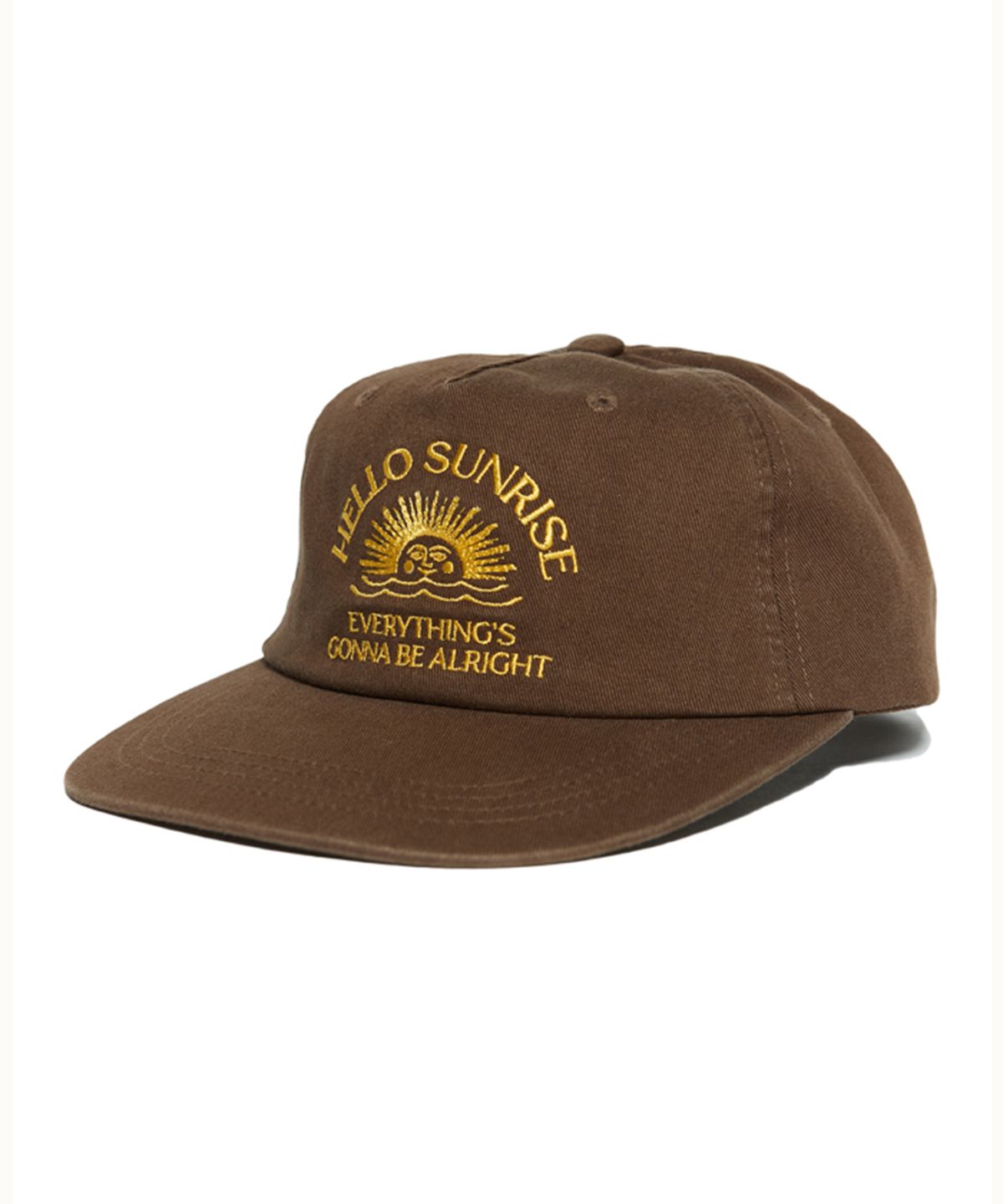 헬로 선라이즈(HELLO SUNRISE) HS Arch Logo 5Panel Cap (Brown)