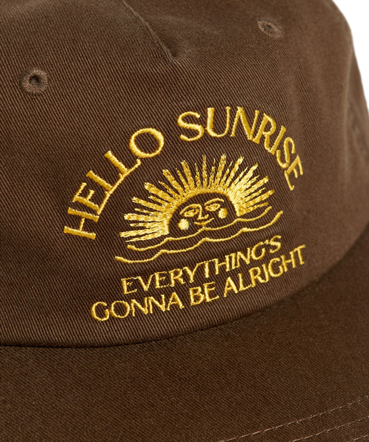 헬로 선라이즈(HELLO SUNRISE) HS Arch Logo 5Panel Cap (Brown)