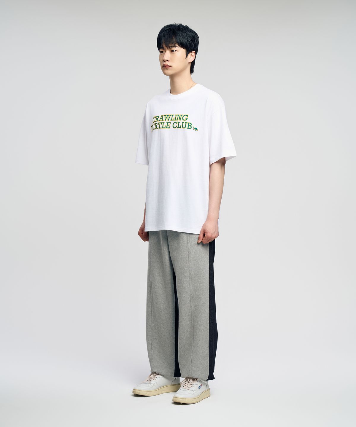 슬로우 레코드 하우스(SLOW RECORD HOUSE) 기거클 레터링 반팔 티셔츠_화이트
