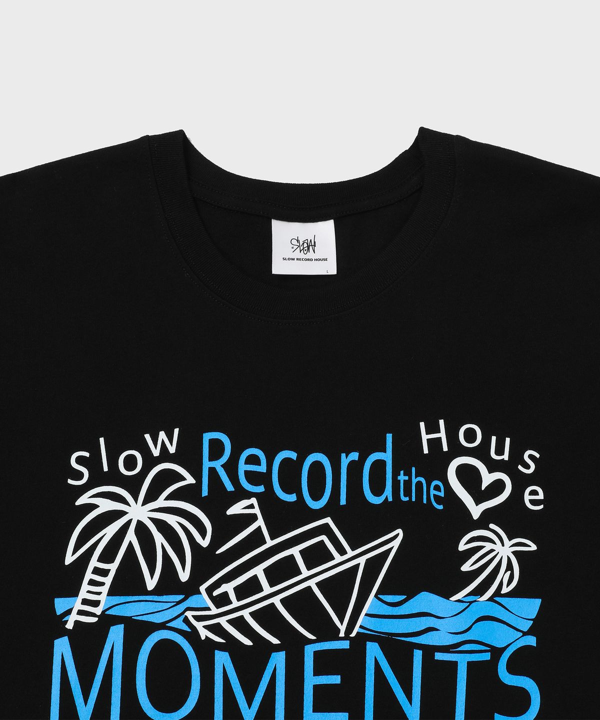 슬로우 레코드 하우스(SLOW RECORD HOUSE) 레코드 더 모먼트 보트 반팔 티셔츠 [2 Color]