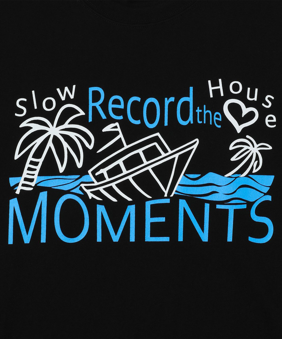 슬로우 레코드 하우스(SLOW RECORD HOUSE) 레코드 더 모먼트 보트 반팔 티셔츠 [2 Color]