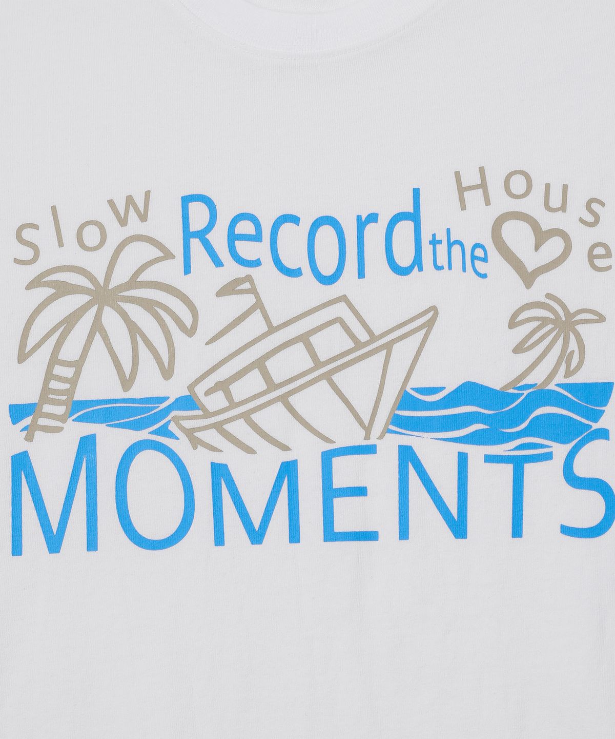 슬로우 레코드 하우스(SLOW RECORD HOUSE) 레코드 더 모먼트 보트 반팔 티셔츠 [2 Color]