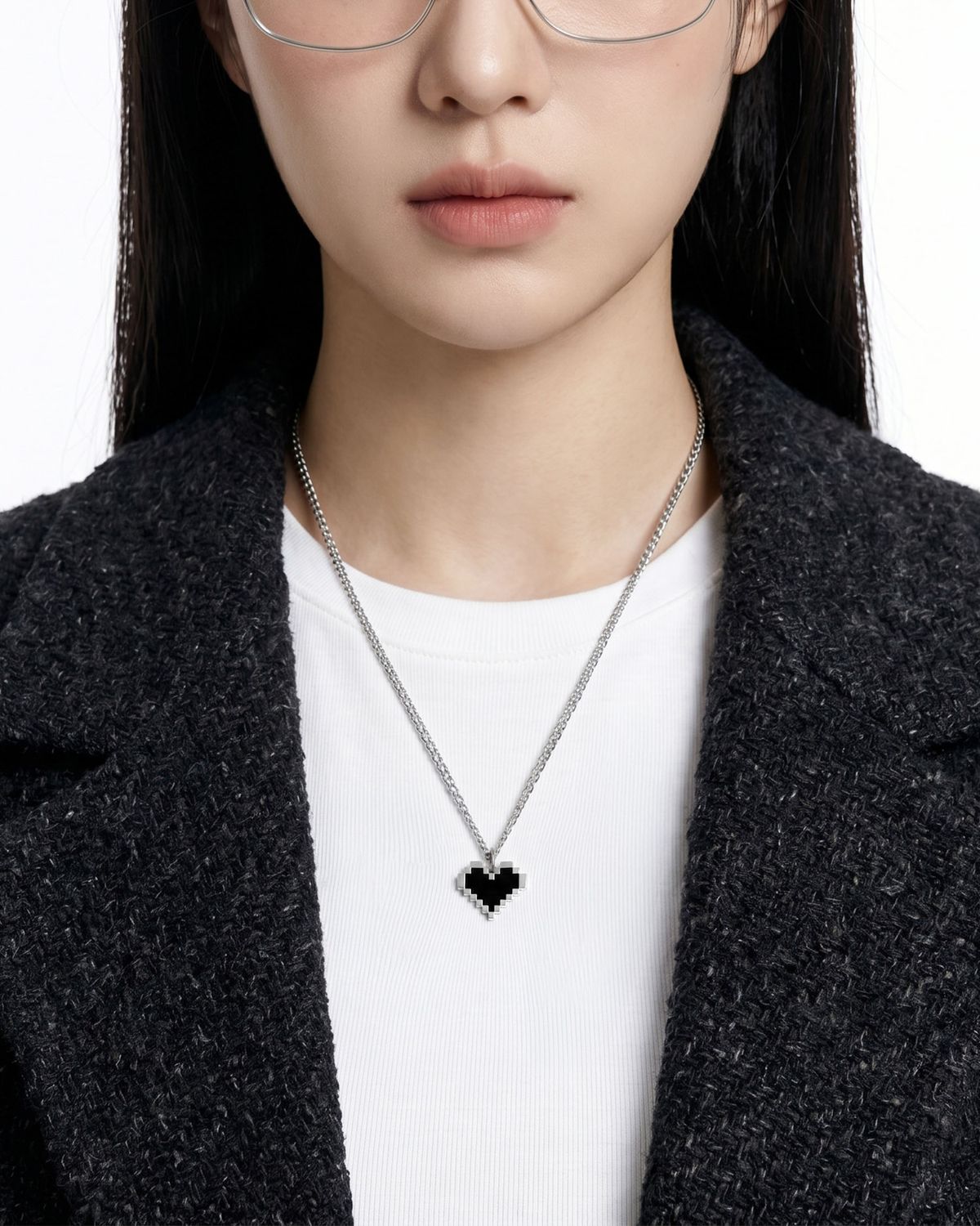 논논(NONENON) PIXEL LOVE NEC SILVER925