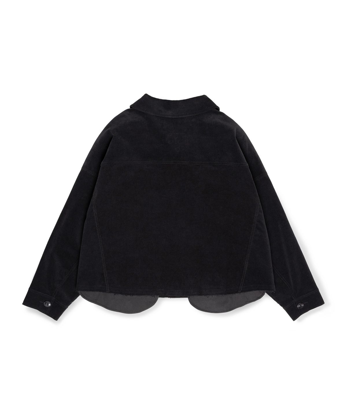 아노니모아노니마(ANONIMO-A) Button Detailed Oversized Corduroy Jacket- Black