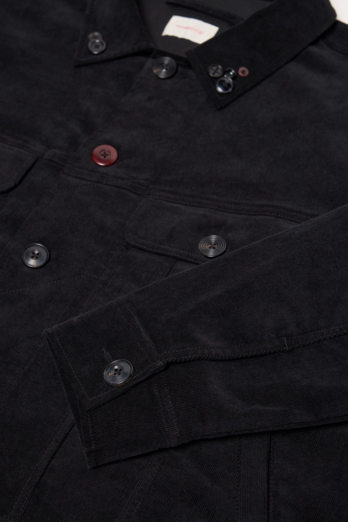 아노니모아노니마(ANONIMO-A) Button Detailed Oversized Corduroy Jacket- Black
