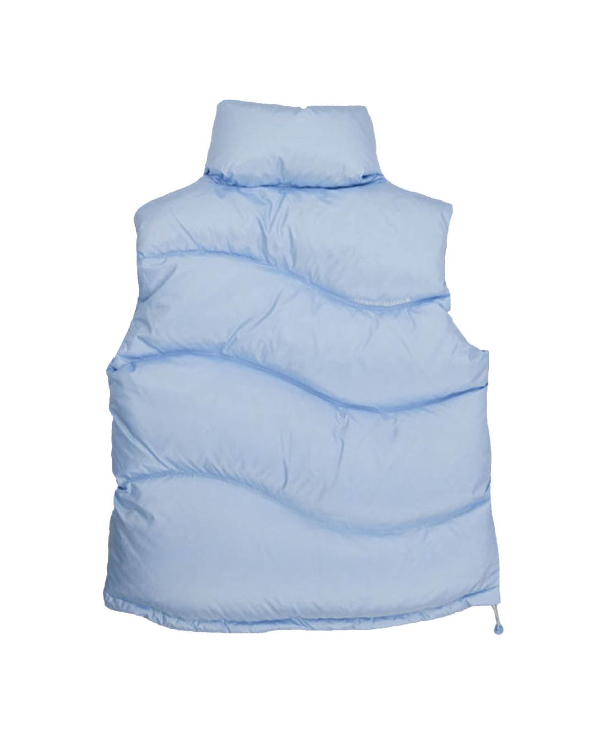 더뮤지엄비지터(THEMUSEUMVISITOR) CURVED ZIPPER PUFFER DOWN VEST (SKY BLUE)