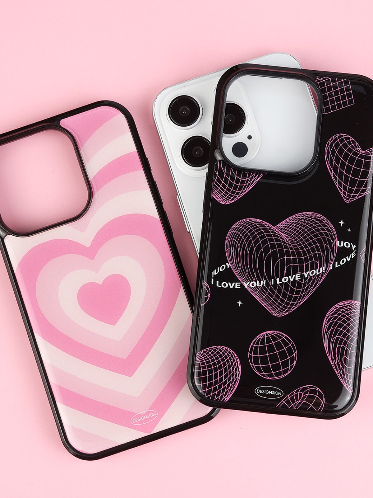 디자인스킨(DESIGNSKIN) 아이폰/갤럭시 에폭시 케이스_핑크하트
