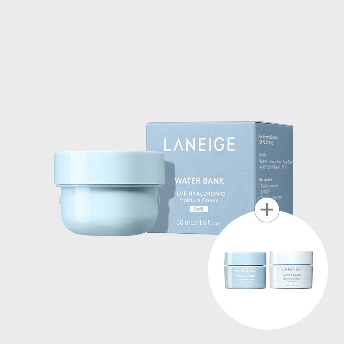 라네즈(LANEIGE) 워터뱅크 블루 히알루론산 크림 리필 50ml(옵션) - 후기 | 무신사 라네즈(LANEIGE)  워터뱅크 블루 히알루론산 크림 리필... 