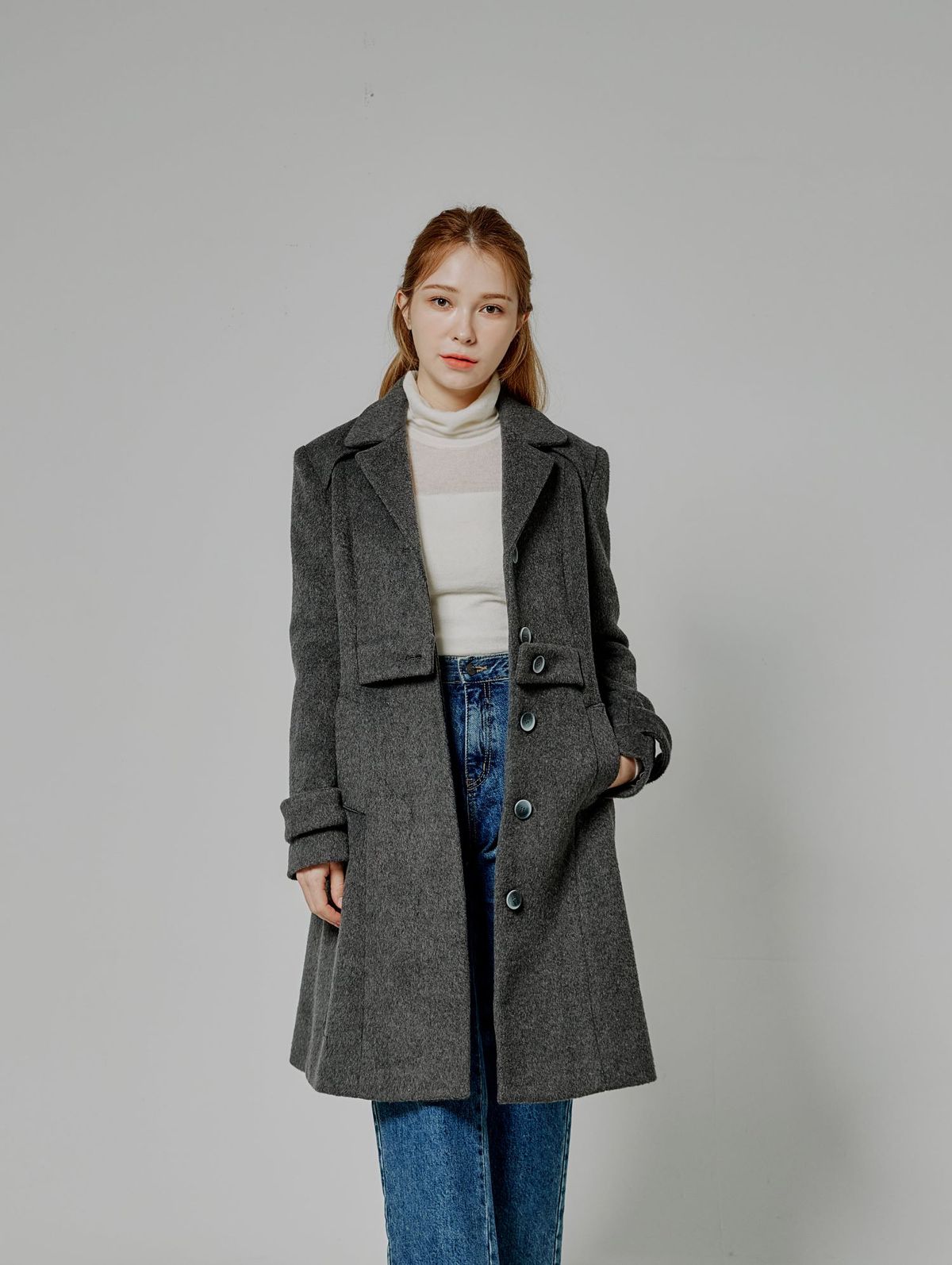벨르마(BELLEMA) wool flared long coat