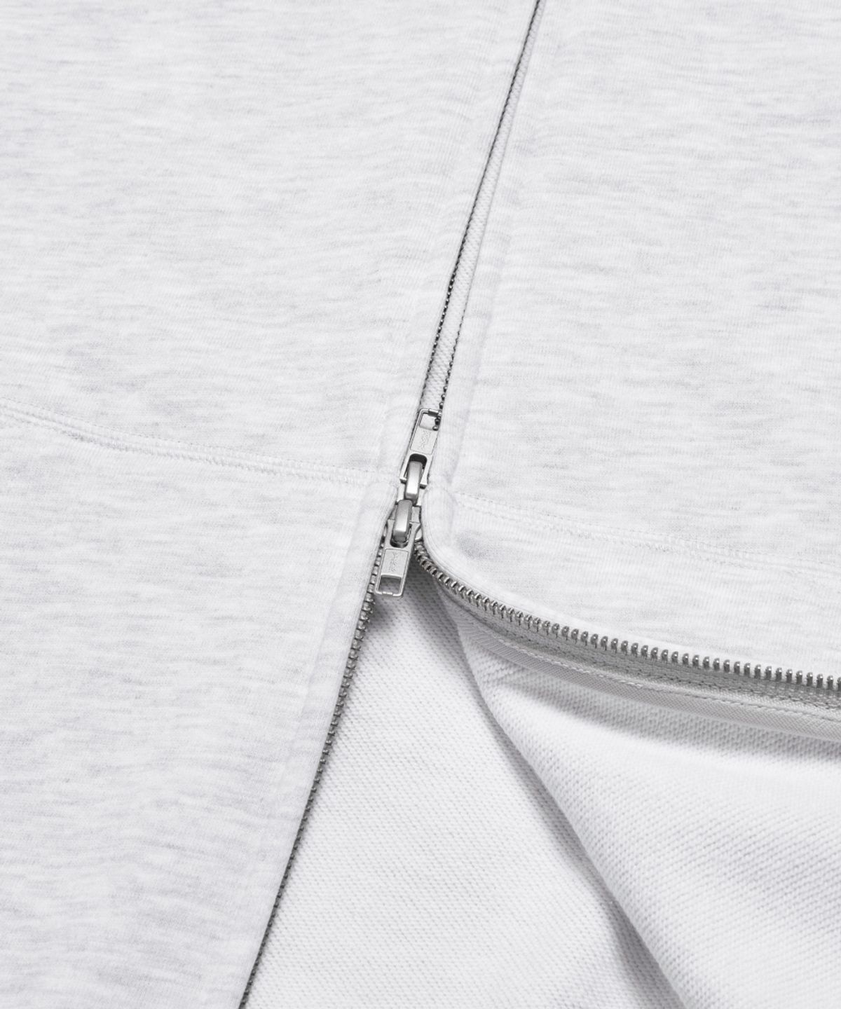 마크곤잘레스(MARK GONZALES) SIGN LOGO WAPPEN OG SWEAT ZIP-UP HOODIE - L/GREY