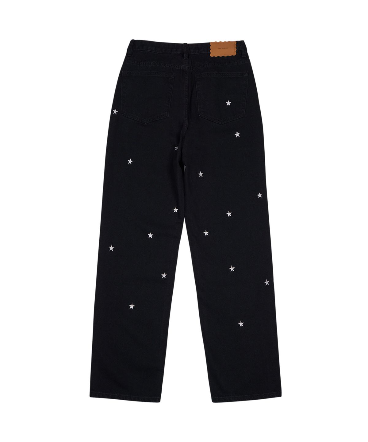 데이지신드롬(DAISY SYNDROME) STRAIGHT STAR DENIM PANTS black