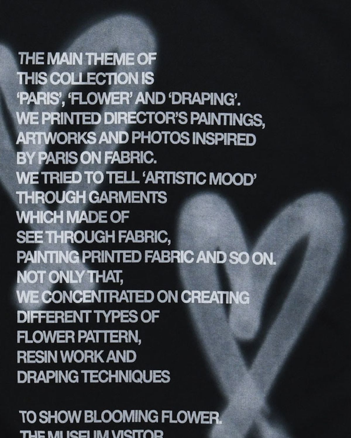 더뮤지엄비지터(THEMUSEUMVISITOR) HEART SPRAY PRINTED SWEATSHIRTS (BLACK)