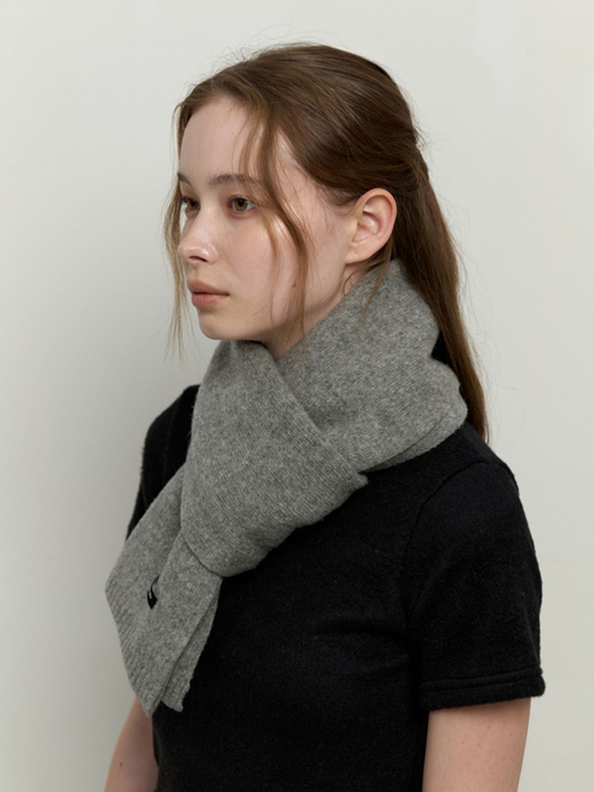 카인더베이비(KINDABABY) cozy knit muffler - gray