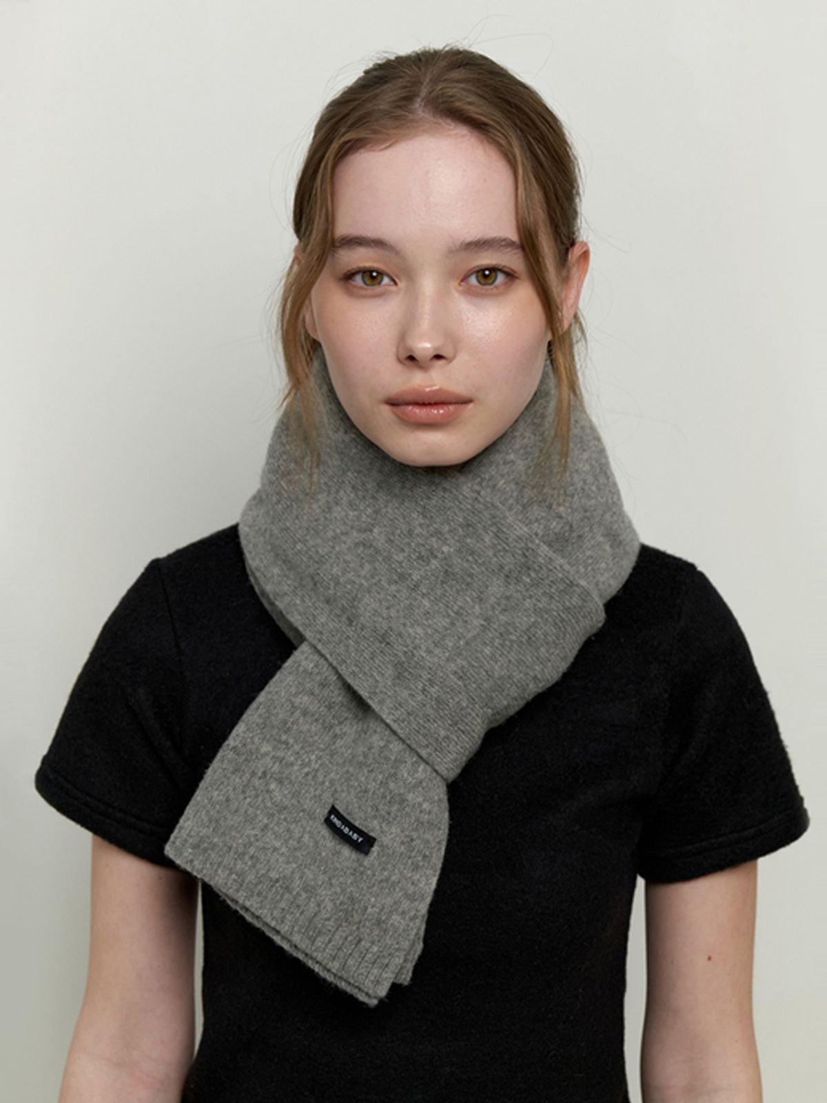 카인더베이비(KINDABABY) cozy knit muffler - gray