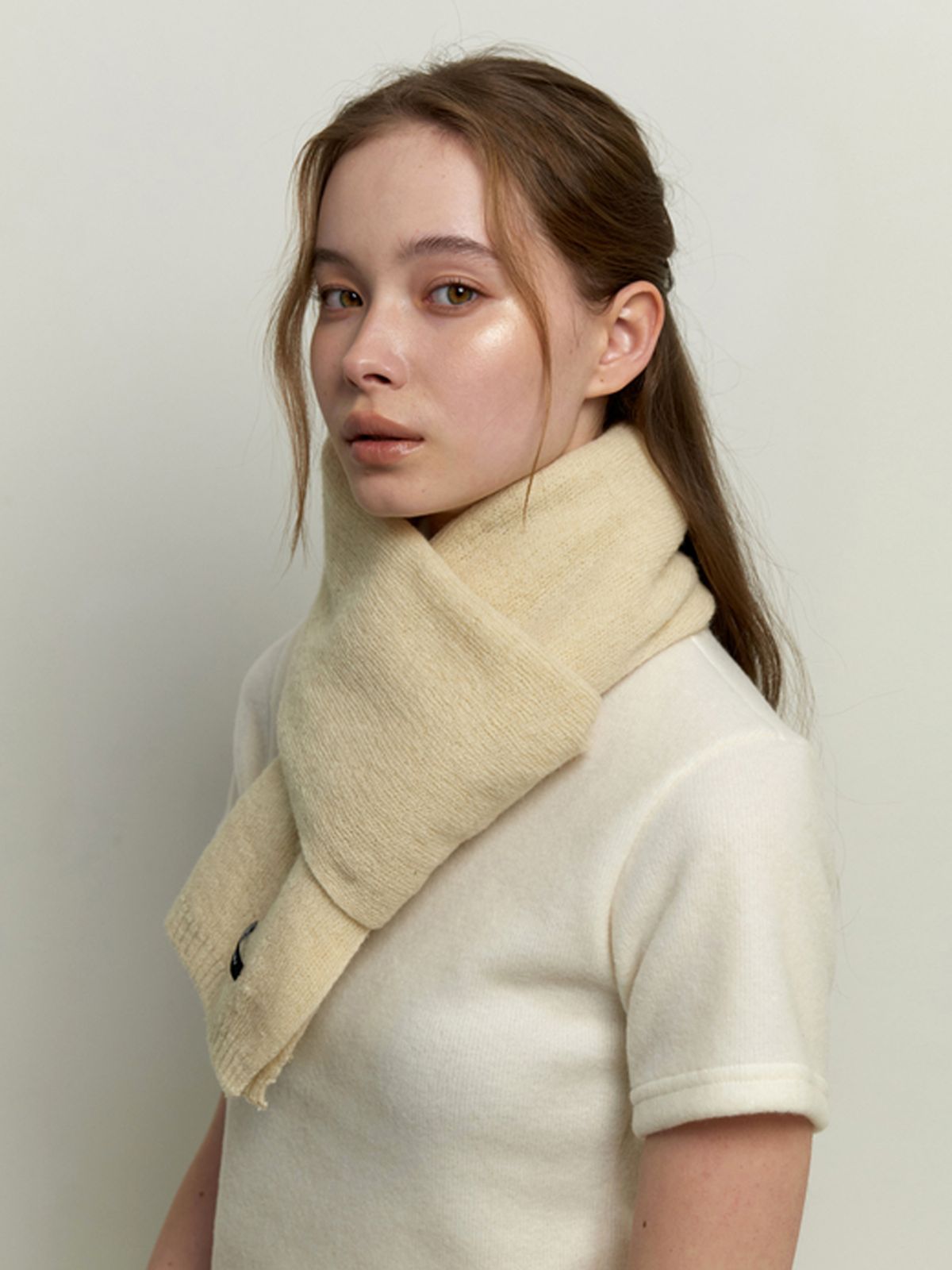 카인더베이비(KINDABABY) cozy knit muffler - ivory
