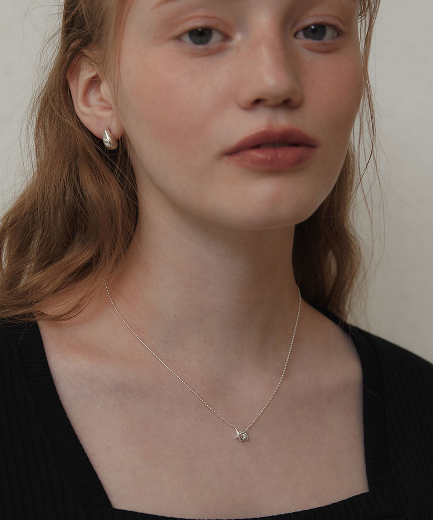 ●TATIANA● Silver 925 Angel Knot Heart Necklace NZ2164 5004 MUSINSA | TATIANA (Silver 925) Angel Knot Heart Necklace NZ2164