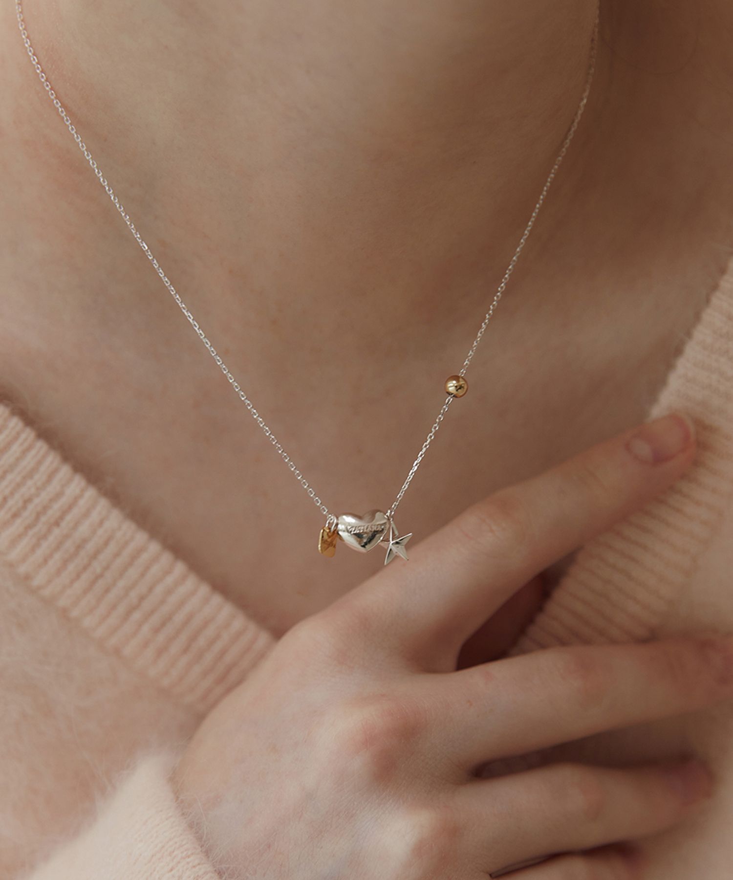 【TATIANA】Multi-Ornament Necklace NZ2160 MUSINSA | TATIANA (Silver 925) Multi-Ornament Necklace NZ2160