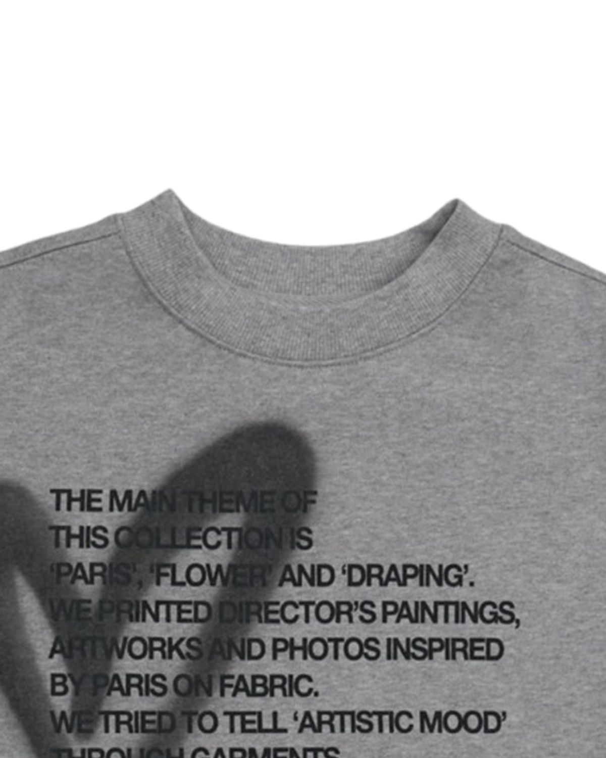 더뮤지엄비지터(THEMUSEUMVISITOR) HEART SPRAY PRINTED SWEATSHIRTS (GREY)